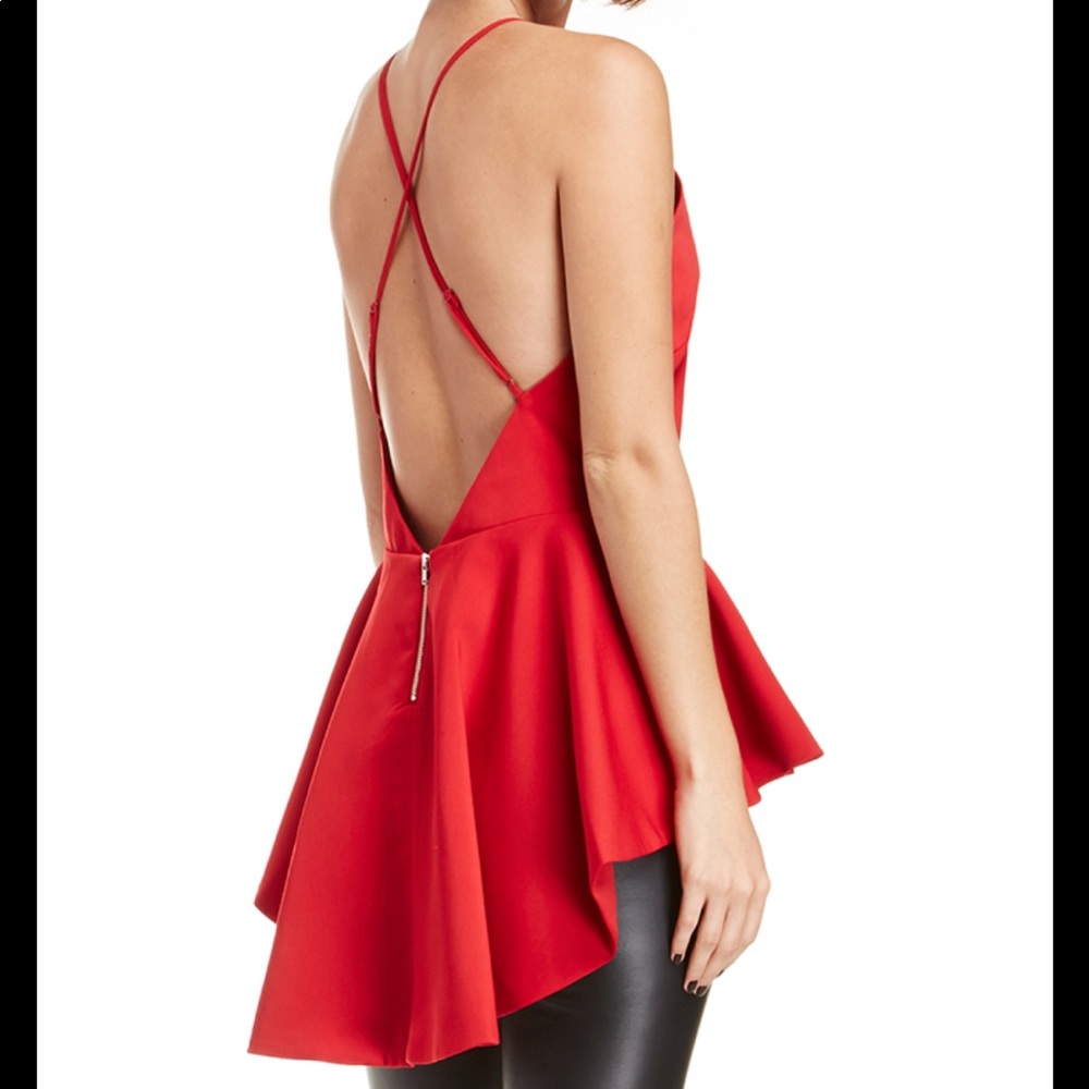 Stylestalker peplum backless top-like new! Perfect sexy holiday top!